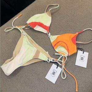 NWT Revel Rey Vienna Bikini Set in Calder Crepe
